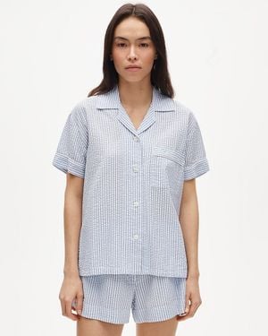 J.Crew Short-Sleeve Pajama Short Set - White