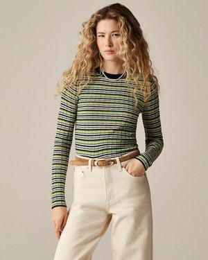 J.Crew Wide-Rib Carolyn Crewneck Sweater - Natural