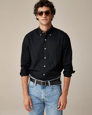 J.Crew Tall Secret Wash Cotton Poplin Shirt - Black