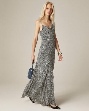J.Crew Collection Asymmetrical Cowlneck Dress - White