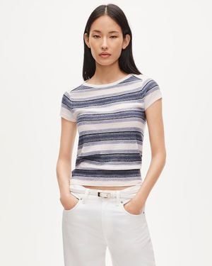 J.Crew Featherweight Cashmere Sweater-Tee - Blue