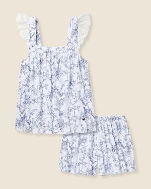 J.Crew Petite Plume Pima Cotton Clara Short Set - Blue