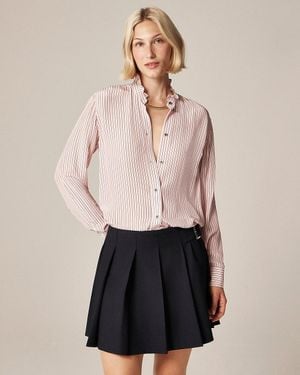 J.Crew Jules Ruffle-Collar Shirt - Pink