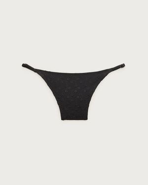 J.Crew '90S No-Tie Eyelet String Bikini Bottom - Black