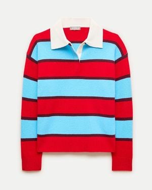 J.Crew Relaxed Sweater-Polo - Red