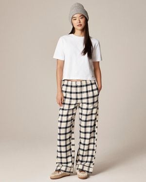 J.Crew Flannel Pajama Pant - White