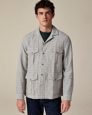J.Crew Linen-Cotton Blend Twill Shirt-Jacket - Gray