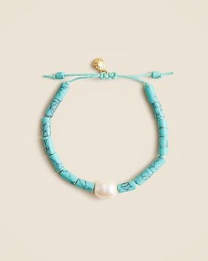 J.Crew Bead Freshwater Pearl Bracelet - Blue