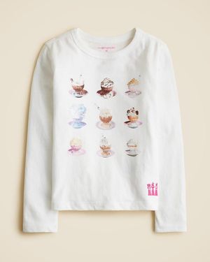 J.Crew Serendipity 3 X Crewcuts Frrrozen Hot Chocolate Graphic T-Shirt With Sequins - Natural