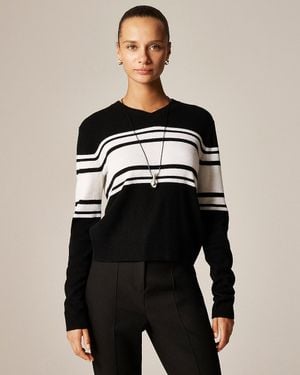 J.Crew Cashmere High V-Neck Sweater - Black