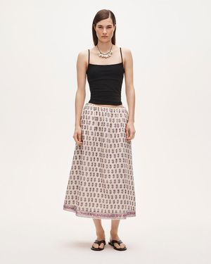 J.Crew Beckett Midi Skirt - White