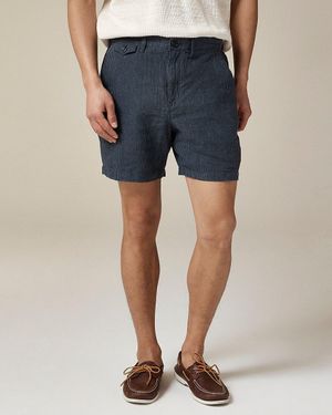 J.Crew 7" Linen Short - Blue