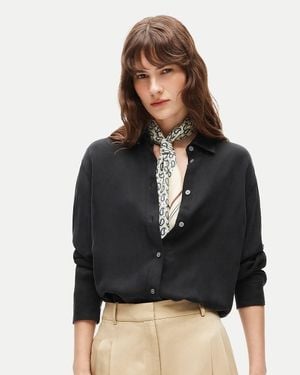 J.Crew Printed Silk Scarf - Black