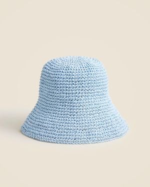 J.Crew Packable Straw Hat - Blue