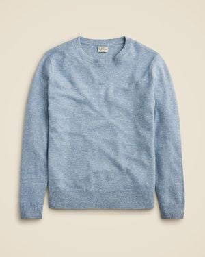 J.Crew Marled Cashmere-Linen Blend Sweater - Blue