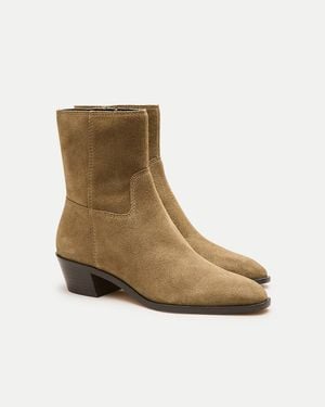 J.Crew Western Ankle Boots - Natural