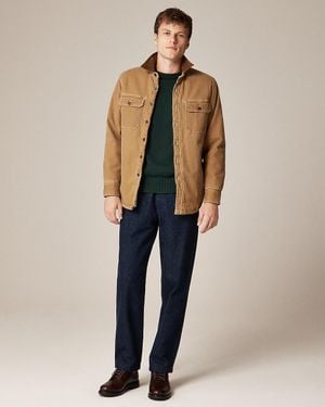 J.Crew Sherpa-Lined Duck Canvas Shirt-Jacket - Blue
