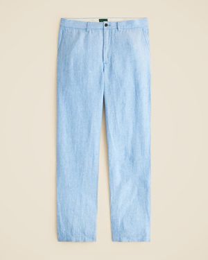 J.Crew Classic-Fit Linen Trouser - Blue