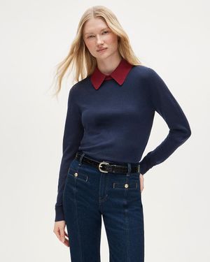 J.Crew Carolyn Collared Sweater - Blue