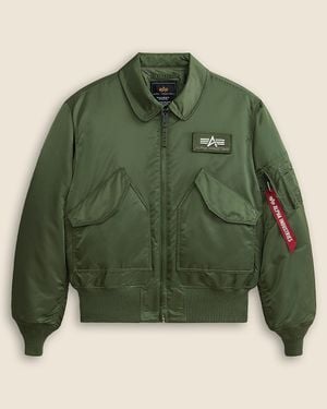 J.Crew Alpha Industries Cwu 45/P Heritage Bomber Jacket - Green