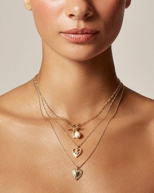J.Crew Layered Heart Necklace - Brown