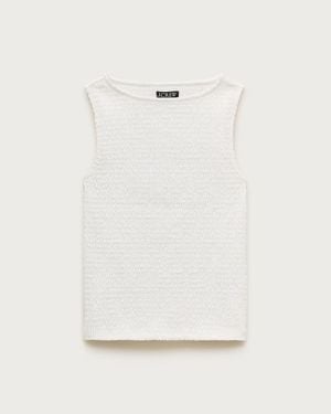 J.Crew Smocked Shell Tank Top - Natural