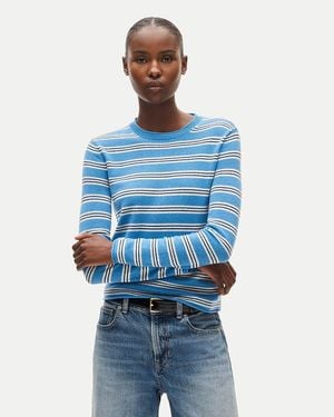 J.Crew Rolled Cashmere Long-Sleeve Sweater - Blue