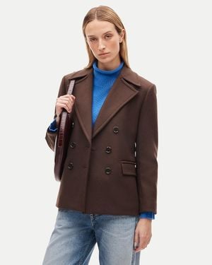 J.Crew Double-Breasted Peacoat - Brown