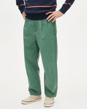 J.Crew Relaxed-Fit Double-Pleated Chino Pant - Green