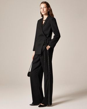 J.Crew Collection Essential Wide-Leg Pant - Natural