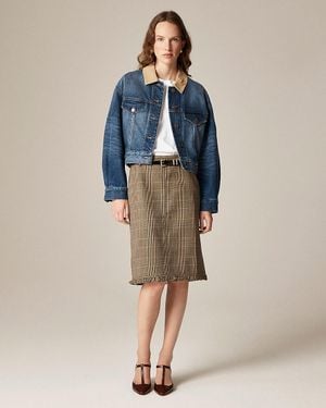 J.Crew Oversized Cropped Trucker Jacket - Blue
