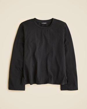 J.Crew Boyfriend Jersey Relaxed Long-Sleeve T-Shirt - Black