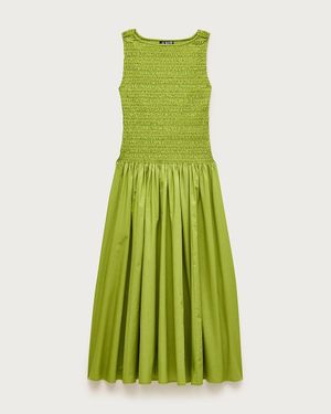 slim fit dress slacks J.Crew Green Cotton Eyelet Button-Down Dress