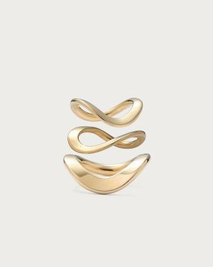 J.Crew Lady Raia Rings Set - White