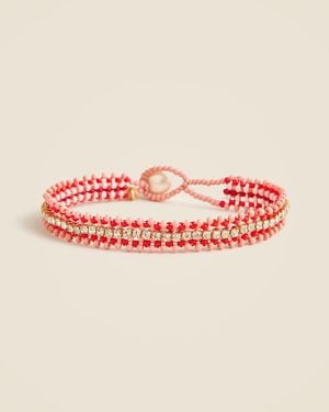 J.Crew Beaded Faux-Pearl Bracelet - Natural