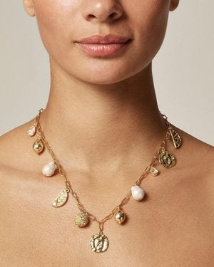 J.Crew Nautical Lemon Charm Necklace - Natural