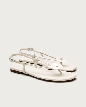 J.Crew Audrey Paillette Slingback Sandals - Natural
