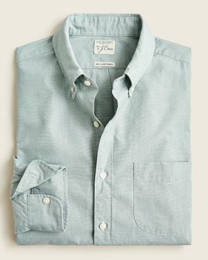 J.Crew Slim Secret Wash Organic Cotton Poplin Shirt - Green