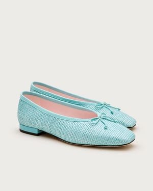 J.Crew Sophie Woven Ballet Flats - Blue