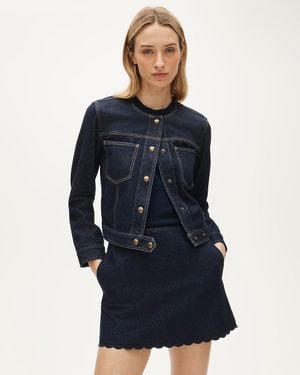J.Crew Tall Fairfax Scalloped Mini Skirt - Blue