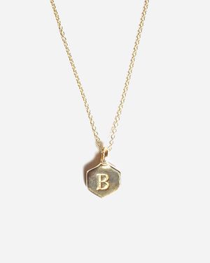 J.Crew Odette New York Hex Monogram Necklace - Black