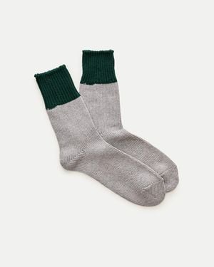 J.Crew Colorblock Ribbed Socks - Metallic