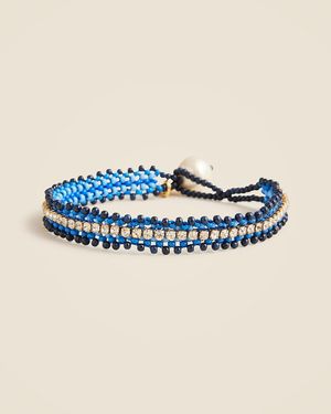 J.Crew Beaded Faux-Pearl Bracelet - Natural