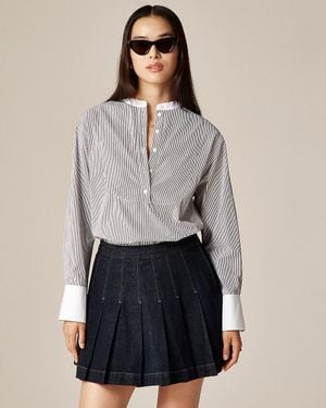 J.Crew Tuxedo Popover Shirt - Gray