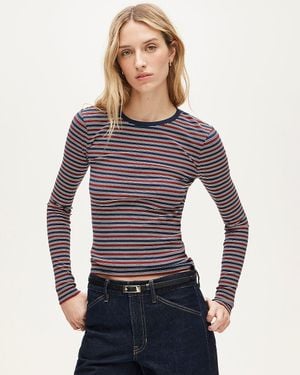J.Crew Perfect Rib Long-Sleeve T-Shirt - Purple