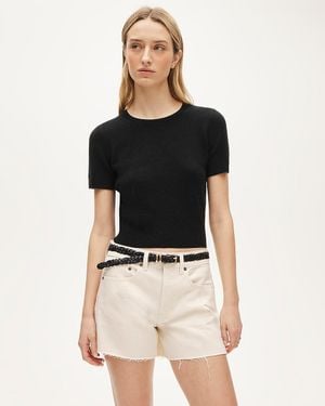 J.Crew Mid-Rise A-Line Denim Short - Black
