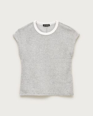 J.Crew Towel Terry Dolman-Sleeve T-Shirt - Gray