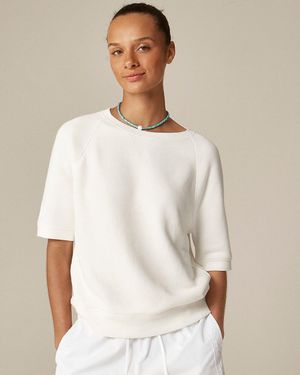 J.Crew Heritage Terry Short-Sleeve Sweatshirt - White
