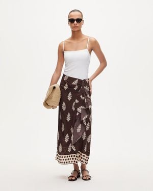 J.Crew Petite Faux-Wrap Skirt - White