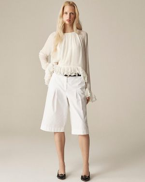 J.Crew Cotton-Blend Culotte - Natural